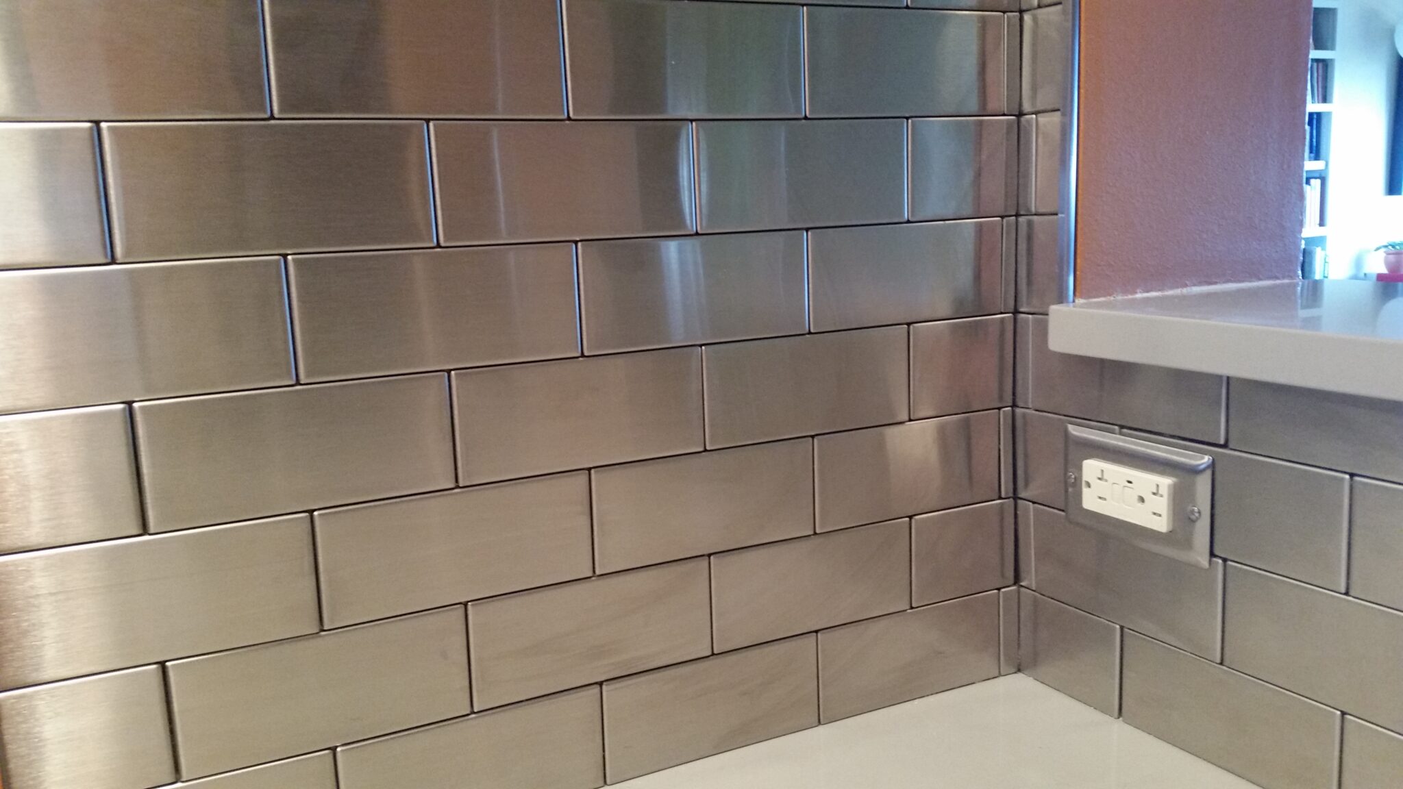2.5" x 6" Stainless Steel Subway Tile Stainless Steel Tile