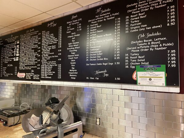 2.5x6 Stainless Steel Subway Tiles At Ab Bagels Newton Nj 3